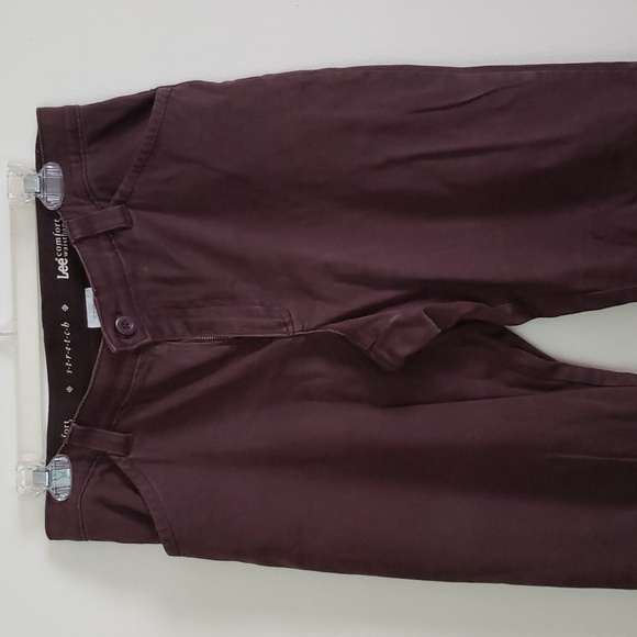 Brown Lee Straight leg khaki trouser pants, career, casual, neutral, women's 10P - Picture 2 of 7